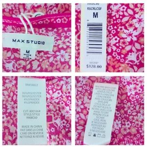 Max Studio Wrap Dresss pink and white floral. Very flattering! Brand new